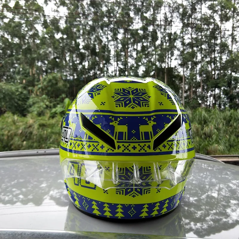 Синий viavia мотоциклетный шлем с полным лицом летний сезон безопасности гоночный шлем с большим крылом шлем модулятор емкости
