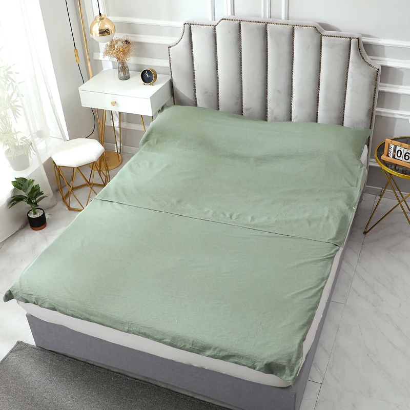 Super Comfortable Special Craft Washed Cotton Sleeping Bag Liner Portable Sleeping Sack Outdoor Camping Hotel Travel Sheet 4