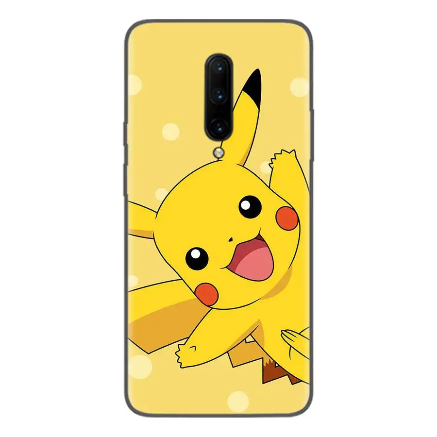 Pikachue Карманный Монстры черный чехол для телефона Oneplus 1+ 7 Pro 6T 5 5T 3 3T 7Pro художественный Подарочный узор индивидуальная Обложка Мода - Цвет: BA144-3