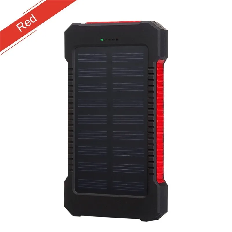 Red 30000mAh Solor power Bank 30000 мАч Внешний аккумулятор для мобильного телефона портативное быстрое зарядное устройство цифровой дисплей для всех смартфонов внешний аккумулятор - Цвет: Red 30000mAh