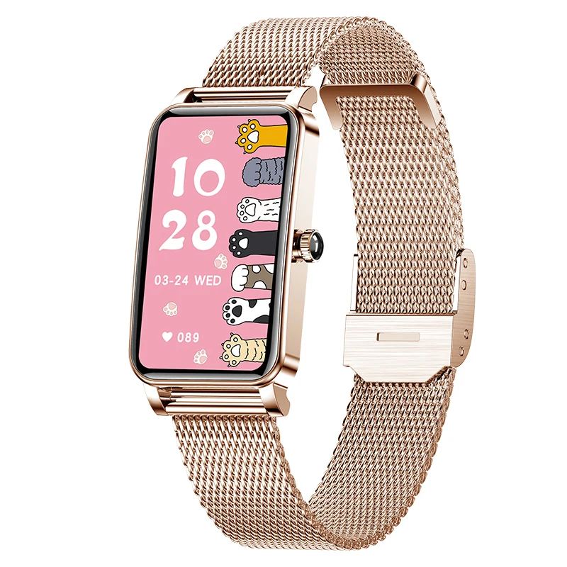 2021 New IP68 Waterproof Smart Watch Women Lovely Bracelet Heart Rate Monitor Sleep Monitoring Smartwatch Connect IOS Android 