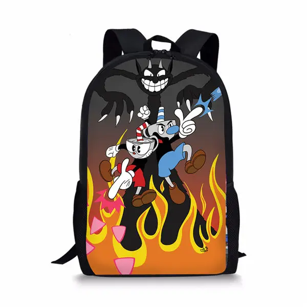 CDWX4371C HaoYun Cuphead Mugman, школьные сумки для подростков, мальчиков и девочек, мультяшный игровой рюкзак, Mochila, Студенческая сумка для книг, набор из 3 предметов, школьная сумка - Цвет: CDWX4371C