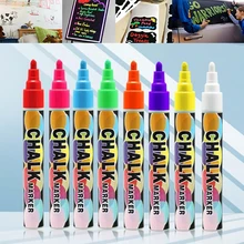 

1PC 8 Colors Colorful Dual Nib Liquid Chalk Highlighter Fluorescent Neon Marker Pen For School Art Painting