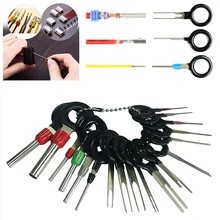 Set for dismantling connectors of automotive terminals from connectors, extractors for disassembly of connectors, extraction of contacts, pins measurement of automotive power connectors em shield effectiveness