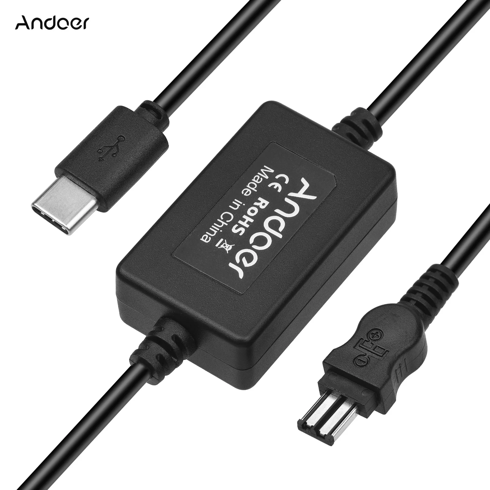 Адаптер питания Andoer USB Type-C к AC-L15 кабель для видеокамеры Sony AC-L10/L10A/L10B/L10C/L15/L15A/L15B/L15C |