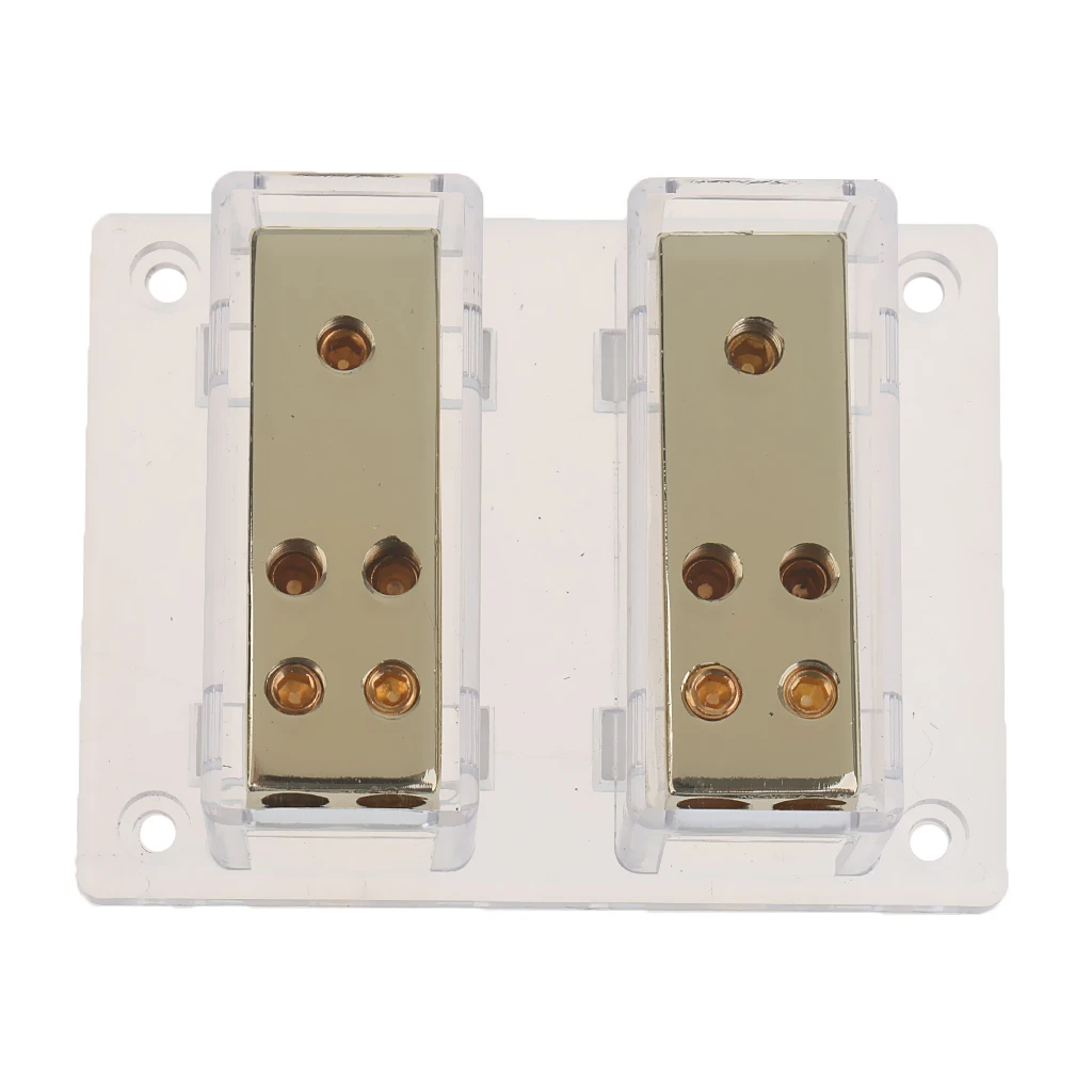 Banhado a Ouro Carro Awg Power Terra Cabo Distribuição Bloco Divisor 8-way 4 - 8 3 8-way carro banhado a ouro 4 8