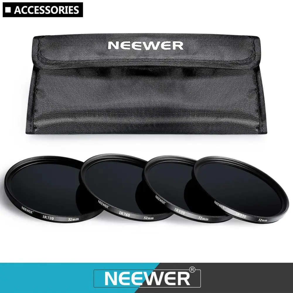Набор инфракрасных фильтров Neewer для X Ray 4 шт.: IR720/IR760/IR850/IR950 с фильтром чехол NIKON