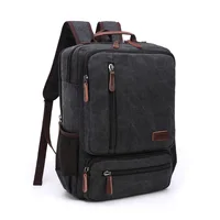 Vintage Canvas Backpack Men Large Capacity Travel Shoulder Bag High Quality Fashion Students Bag Male notebook Laptop Backpack 5