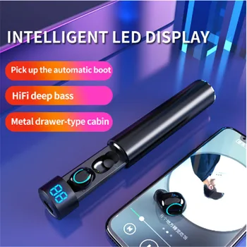 

Ottwn TWS Q19 Bluetooth earphone 5.0 Wireless Earbuds With Mic 2600mAh LED display Waterproof Sport Games Headset For iPhone 11