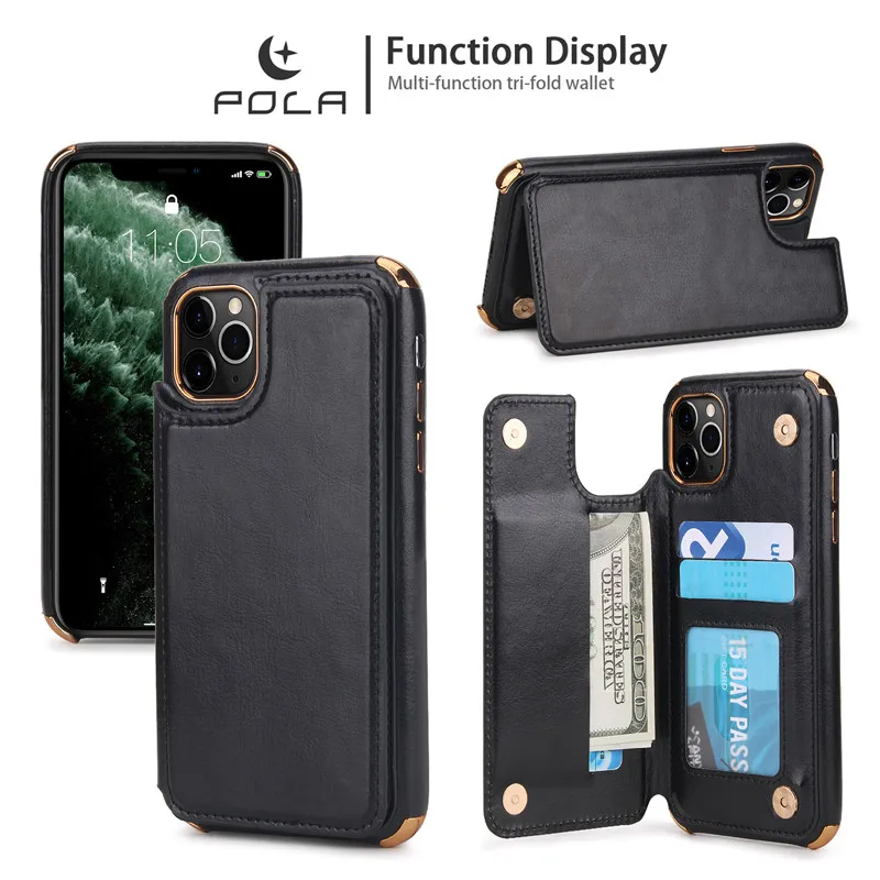 Роскошный кожаный чехол в стиле ретро для iPhone 11 Pro Max, держатель для карт, чехол для iPhone XS Max XR X 8 7 6 6S Plus, чехол для телефона s Coque