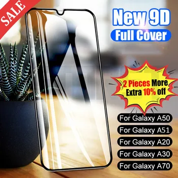Перейти на Алиэкспресс и купить 9D полное покрытие Защитное стекло для Samsung Galaxy A31 A41 A51 A71 A10 A20 A30 A40 A50 A70 M10 M20 M30 пленка из закаленного стекла