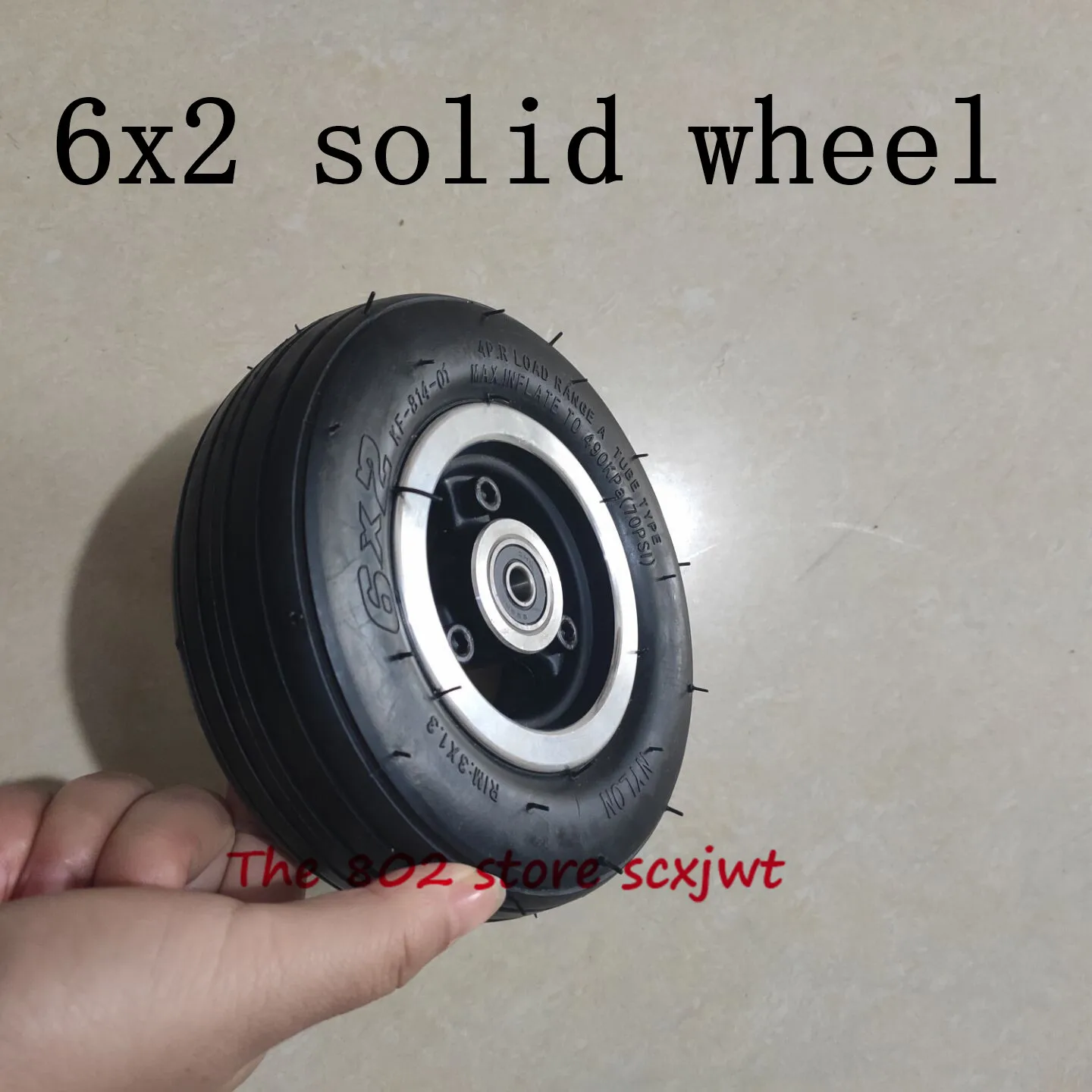 Новейший 6-дюймовый Электрический Скутер колеса 6x2 твердые шины 6*2 твердые Колеса металлические ступицы для тележки колеса