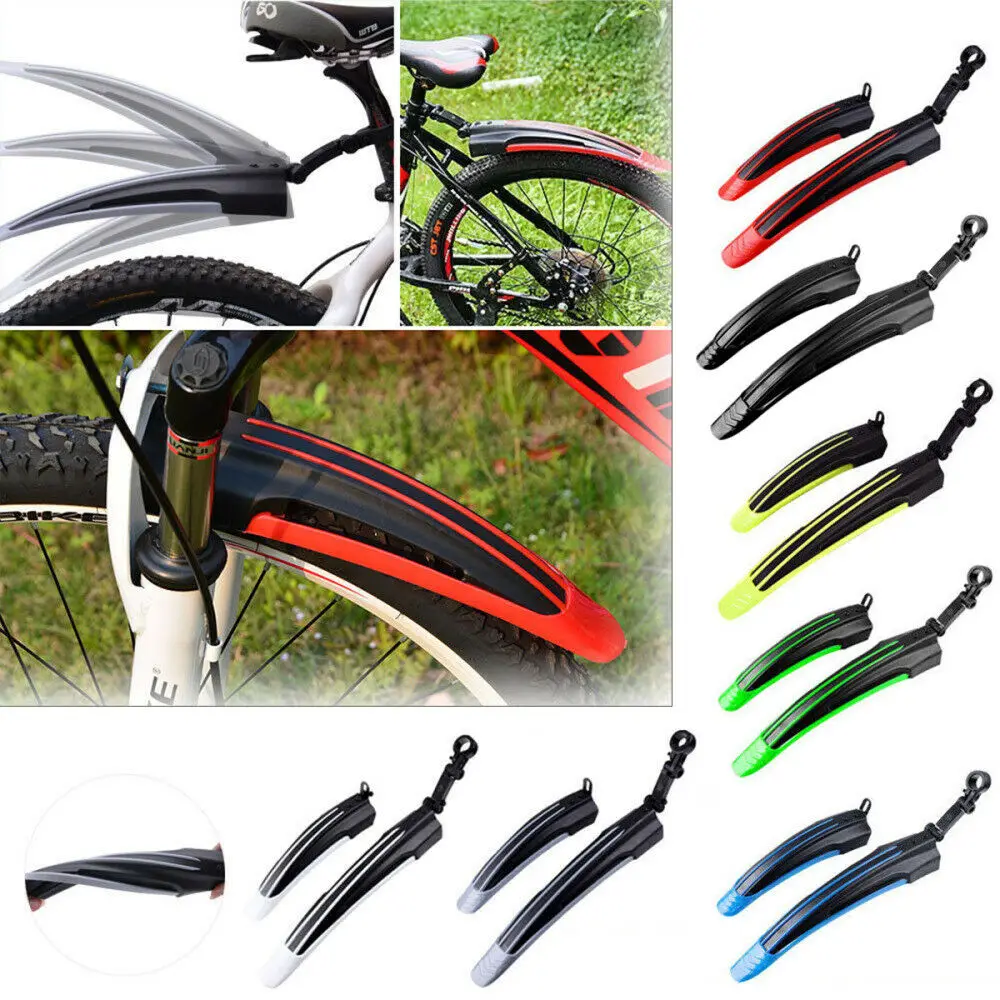 2pcs Bicycle Mud Guard Set Mountain Bike Mudguards MTB Front Rear Fenders Wing H 2pcs Bicycle Mud Guard Set Mountain Bike Mudguards MTB Front Rear Fenders Wing H