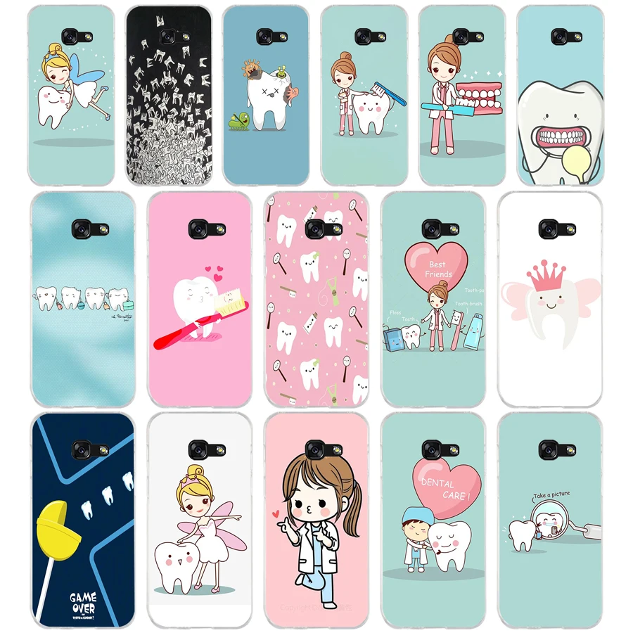 66Funny Cartoon Dentista Dental Coronato Custodia Morbida In Silicone Tpu Cover Per Samsung A3 A5 A6 Plus A7 A8 A9 Star Lite S 6 7 8 9