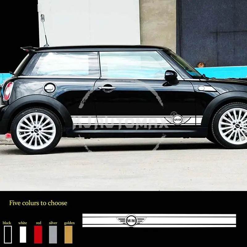 KJAUTOMAX для Mini Cooper R50 R53 R55 R56 R60 F55 F56 F60 #2 наклейка 5 цветов боковые гоночные