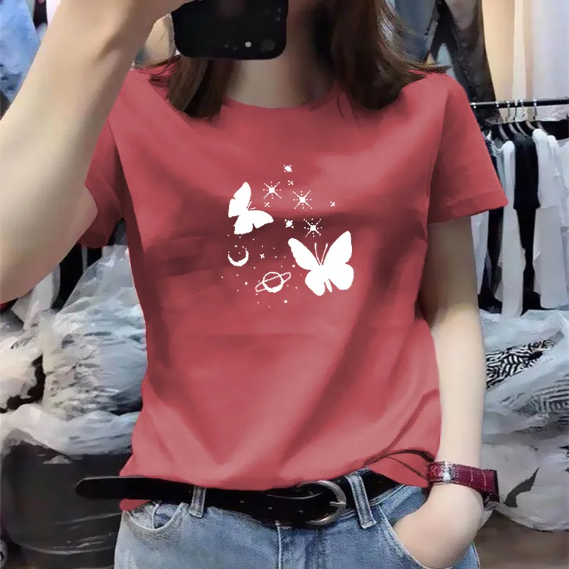 Butterfly print t shirt for ladies Clearance