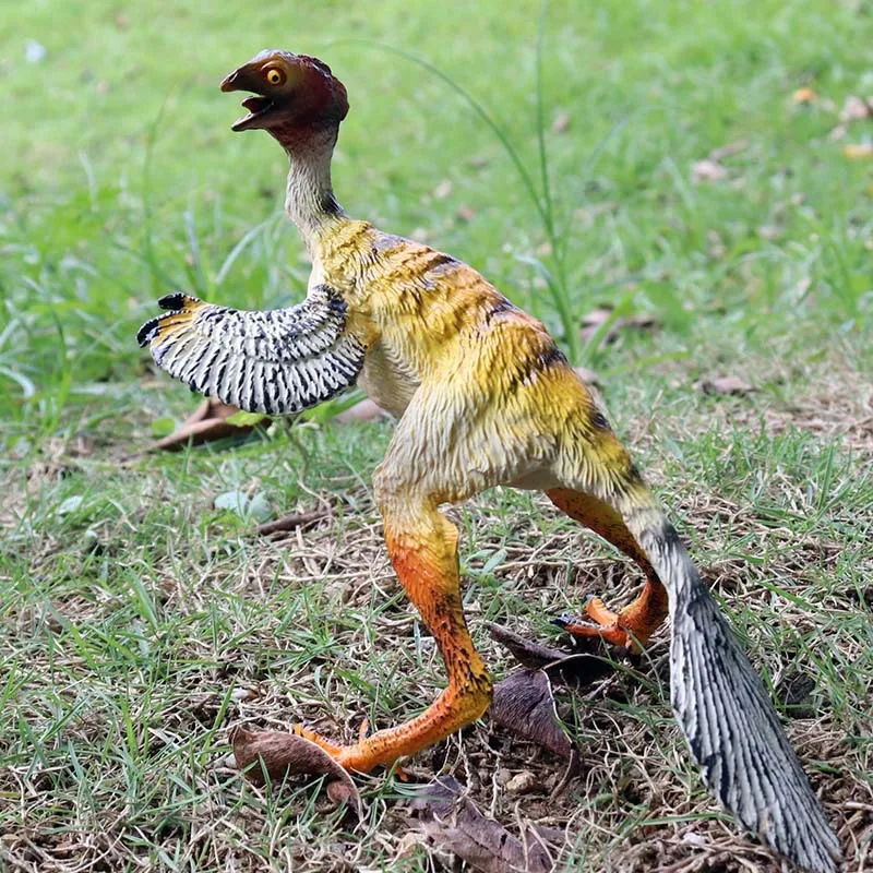 Юрская модель статическая Sinosauropteryx динозавр пластиковая модель Китай Sinornithosaurus дикая Игрушка Животные украшения