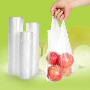 

Fashion Produce Roll Heavy Duty Vegetable Food Plastic Freezer Bag Clean Kitchen Food Fresh Bag
