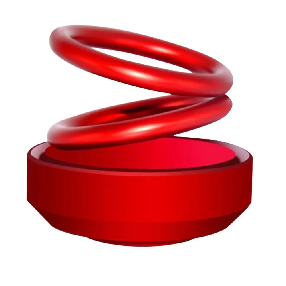 Двойное кольцо, Парфюмированное сиденье, встряхивание звука, Магнитная подвеска, вращающееся ароматическое украшение, креативное украшение интерьера автомобиля - Название цвета: TYPE A red