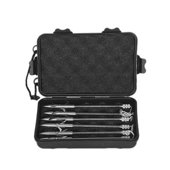 

6 Pack Fishing Arrowheads Stainless Steel Fishing Catapult Parts with Storage Box Hunting Accessories