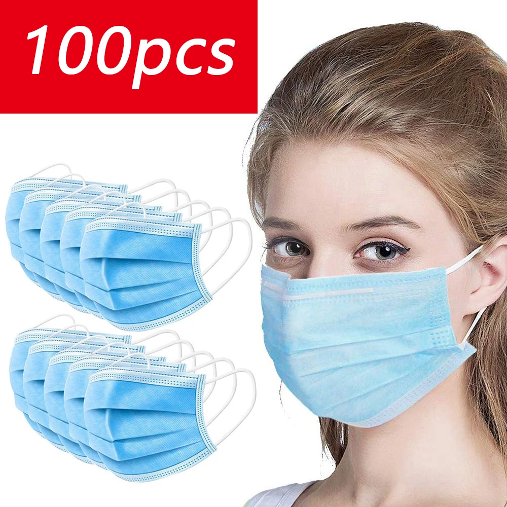 

Medical Masks Anti COVID 19 Flu Virus Fast ship Safe Mouth Face Masks Steriliz Non-woven Disposable Pro-Dust Adult Surgical Mask