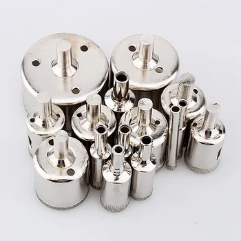 

15PCS/Set 6-50MM Diamond Coated Hole Cutter Saw Drill Bit Opener Glass Glass Opening Bits Tool Accessories Glass Opening
