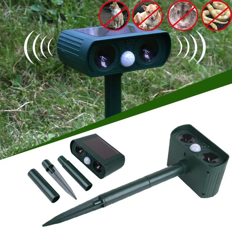 

Solar Ultrasonic Electron Mice Snake Repeller Anti Mosquito Mouse Repellent Device Pest Reject Killer Trap Control Pest Reject