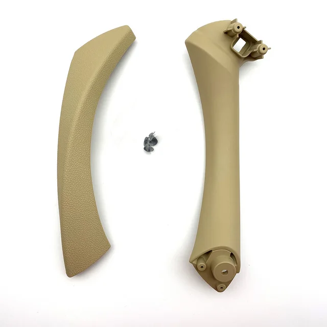 Auto Inner Door Handle Panel For BMW E90 E91 For BMW 3-Series Sedan Pull Trim Replace Cover 51417230850 51419150335 51419150340 beige(one the left)