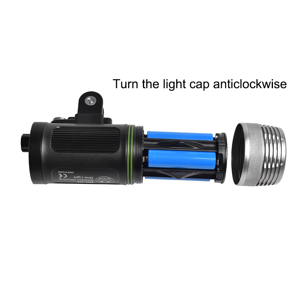 Seafrogs 6000LM Diving Flashlight Photography LED Light Underwater100m IPX8 COB Torch Lamp multifunction diving light flashlight