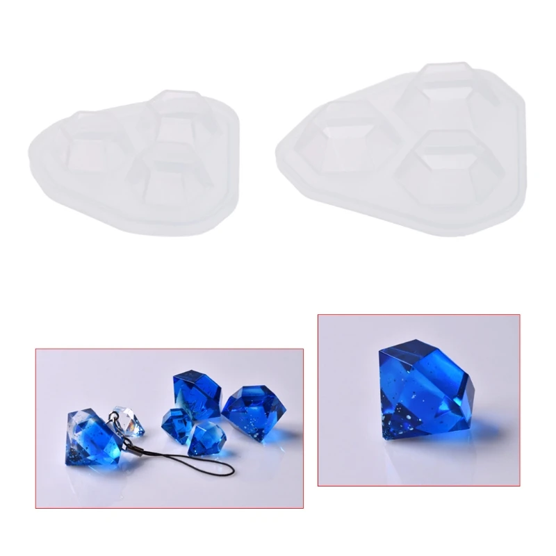 Silicone Mold Diamond Shaped Jewelry DIY Cake Decoration Dessert Handmade Tools |