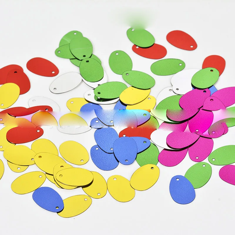 12 &times; 20mm oval sequins PVC sequins egg-shaped beads clothing accessories beads wedding party decoration sequins sequins for crafts sequin embroidery accessories sequin sewing accessories sequins accessories sequins jewelry accessories