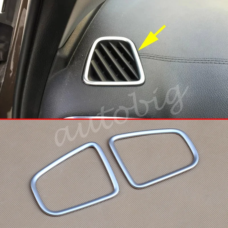 

For Kia Sportage QL 2017 Interior Dashboard Front Air Vent Outlet Cover Trim Matte Chrome Accessories