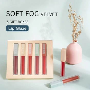 

5pcs/set Waterproof Matte Lipstick Long Lasting Velvet Glossy Lip Gloss Stick Lip Balm Sexy Red Lip Tint Women Nude Make Up Gift