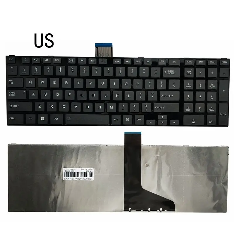 США/SP Клавиатура для ноутбука Toshiba Satellite C850 C855D C850D C855 C870 C870D C875 C875D L870 L870D L875 L875D L850 L850D - Цвет: US