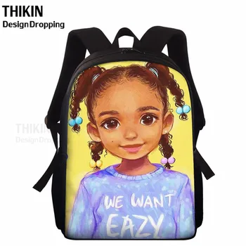 

THIKIN African Baby Girl School Bag Toddler Backpack Kid's Schoolbag Cartoon Kindergarten Book Bags Capacity Mochila Infantil