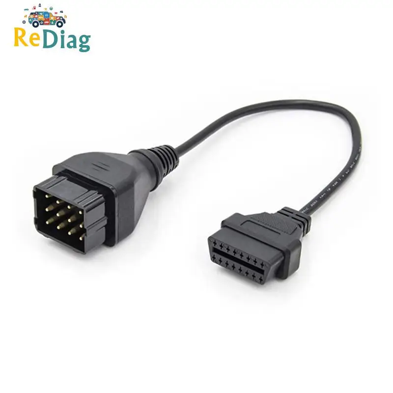 Разъем OBD2 адаптер кабель грузовика для ГАЗ 12Pin к 16Pin разъем 12-контактный штекер