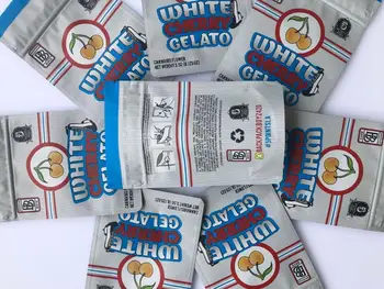 

White Cherry Gelato Flower Bags Mylar Bags Medicated Edibles Smell Proof Bags Cereal Milk QIhGz