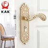 KAK European style Mute Room Door Lock Handle Fashion Interior Door Knobs Lock Luxurious Anti-theft Gate Lock Furniture Hardware ► Photo 3/6