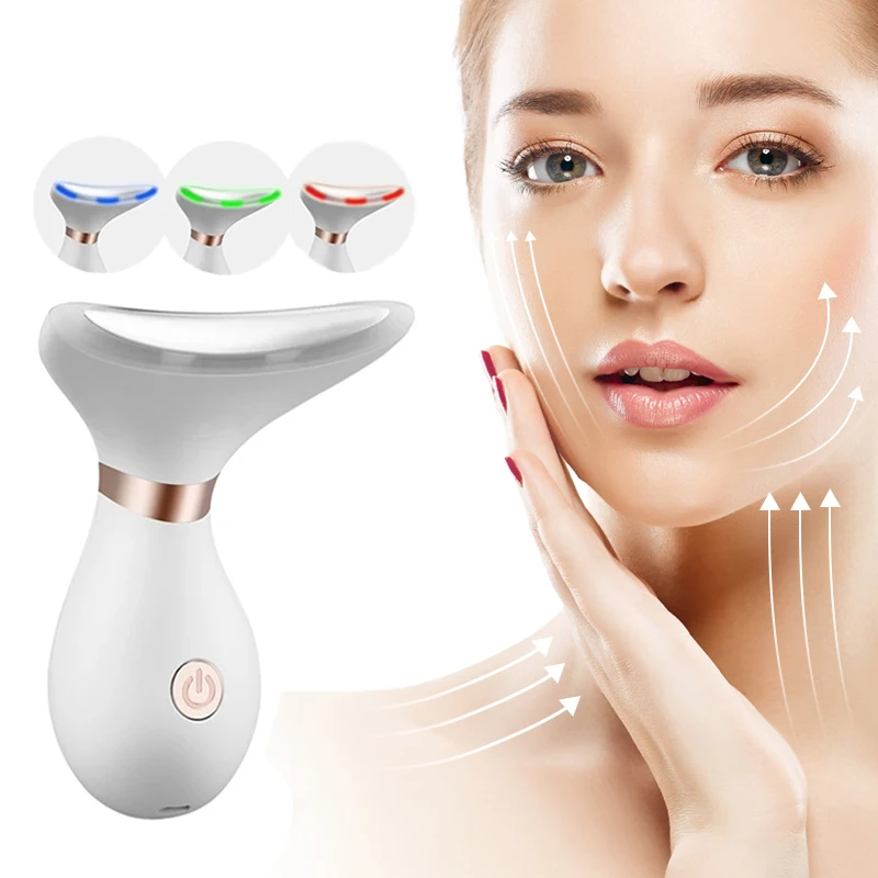 Electric V Face Lifting Double Chin Reducer Lifting Facial Slimming Shaping Microcurrent Led Light Devices Neck Massager Lift