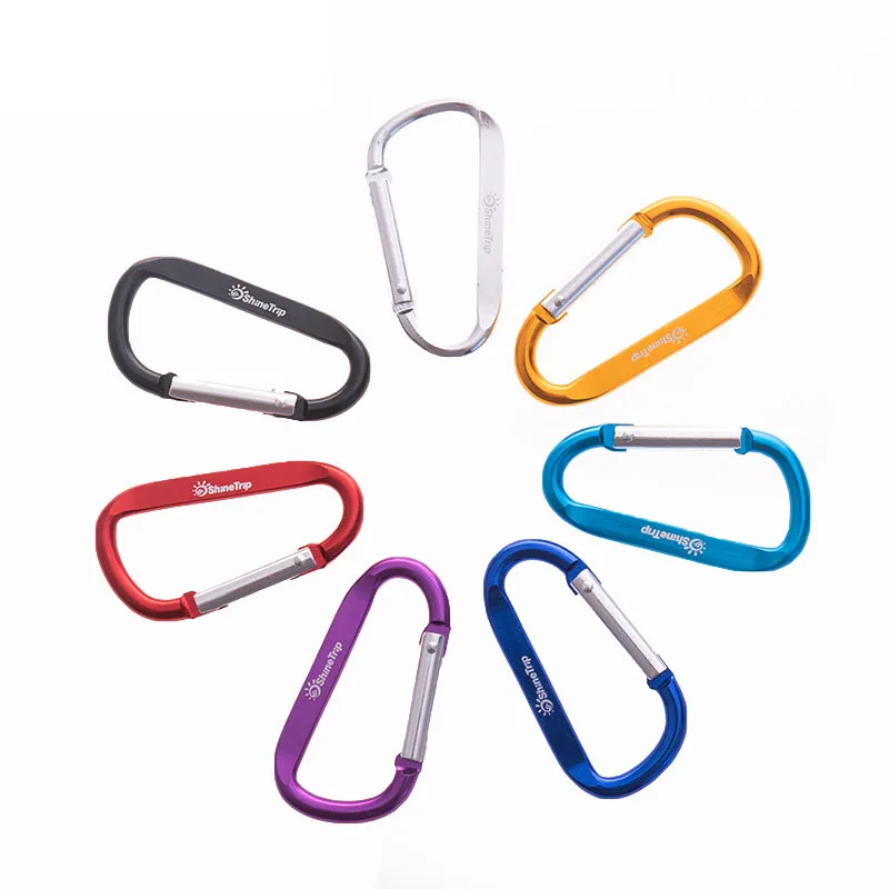 

Outdoor Climbing Aluminium Alloy D Shape Buckle Carabiner Survial Key Chain Climb Hook Clip Backpack Buckle Keychain 1pc