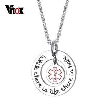 

Vnox Exclusive Medical Alert ID Necklaces & Pendants for Women Jewelry