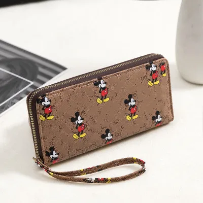 Monedero de ratón de Mickey, Cartera de Pu con dibujos animados, tarjetero, el mejor regalo para tu familia, 2021