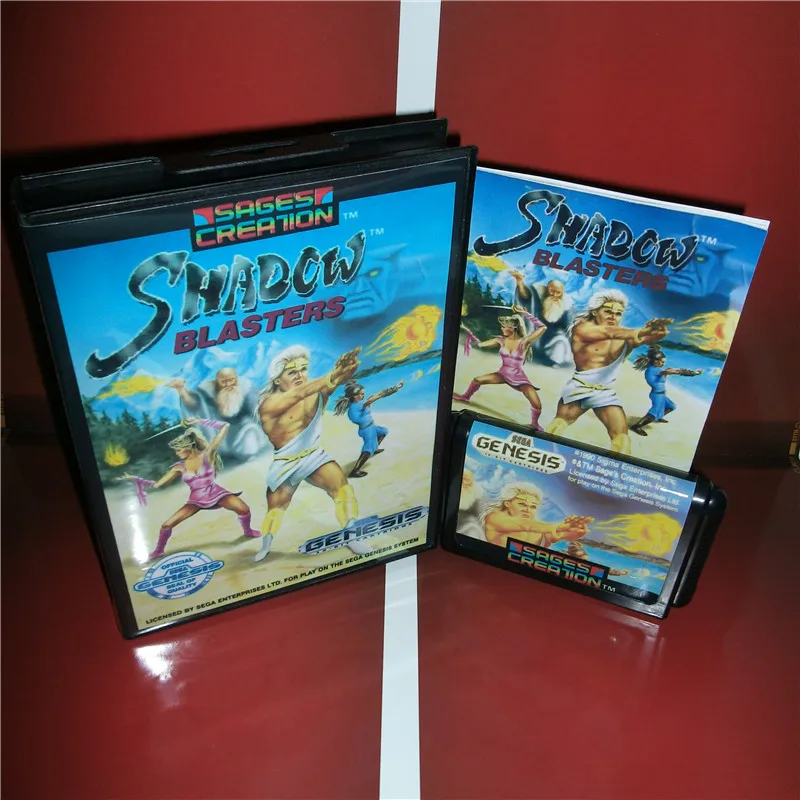 Shadow Blasters US чехол с коробкой и руководством для sega Megadrive Genesis игровая консоль 16 бит MD карта