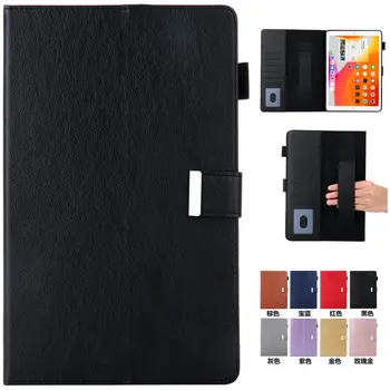 

For iPad 10.2" 2019 HandStrap PU Leather Card Holder Smart Cover Business Stand Tablet Case for Apple iPad 10.2 inch A2198 A2200