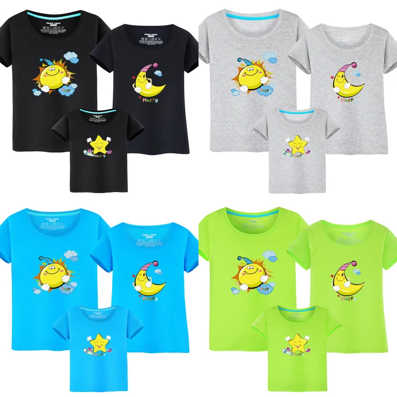 Family T-shirt Father Mother Son and Daughter Clothes family matching outfits Kids Clothes Family Cotton t shirt family