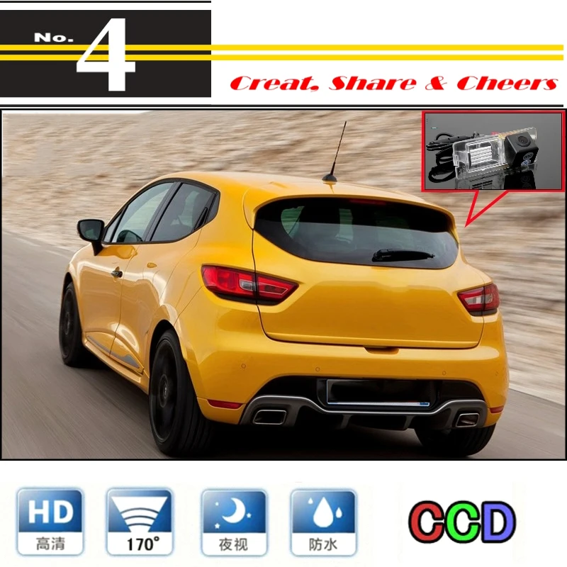 For Renault Clio III  IV 3 4  Lutecia High Quality Rear View Back Up Camera PAL  NTSC Use  CCD + RCA (2)
