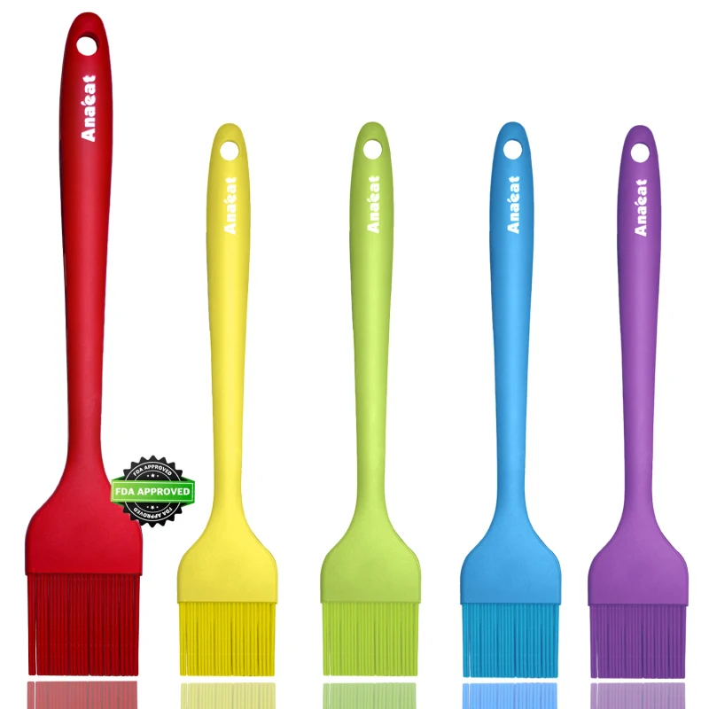 ANAEAT 1pc Silicone Brush BBQ Sauce Oil Brush Handle Cake Butter Baking