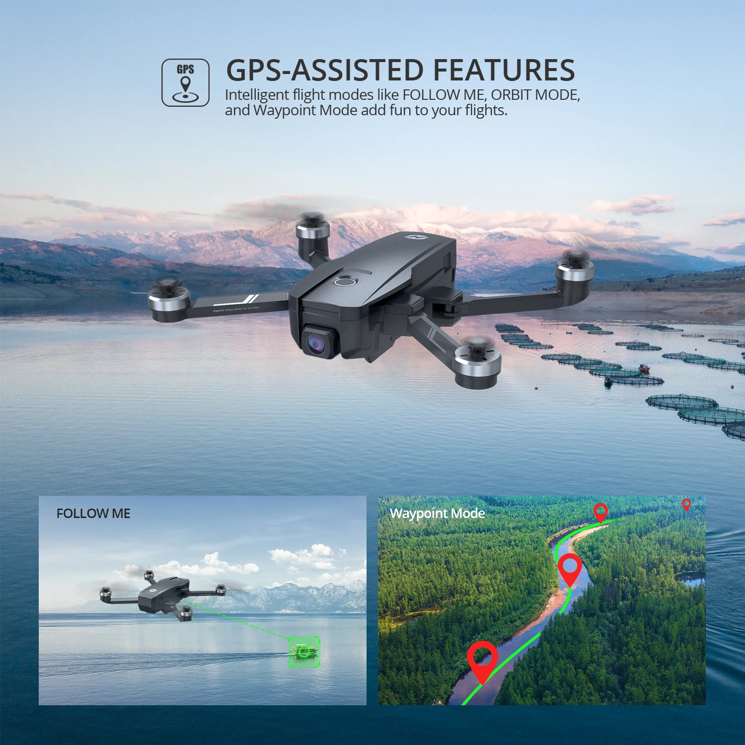 Holy Stone HS720E(HS105) EIS  4K UHD GPS Drone With Electric Image Stabilization GPS 5G FPV Quadcopter With Brushless Motor Case mini helicopter