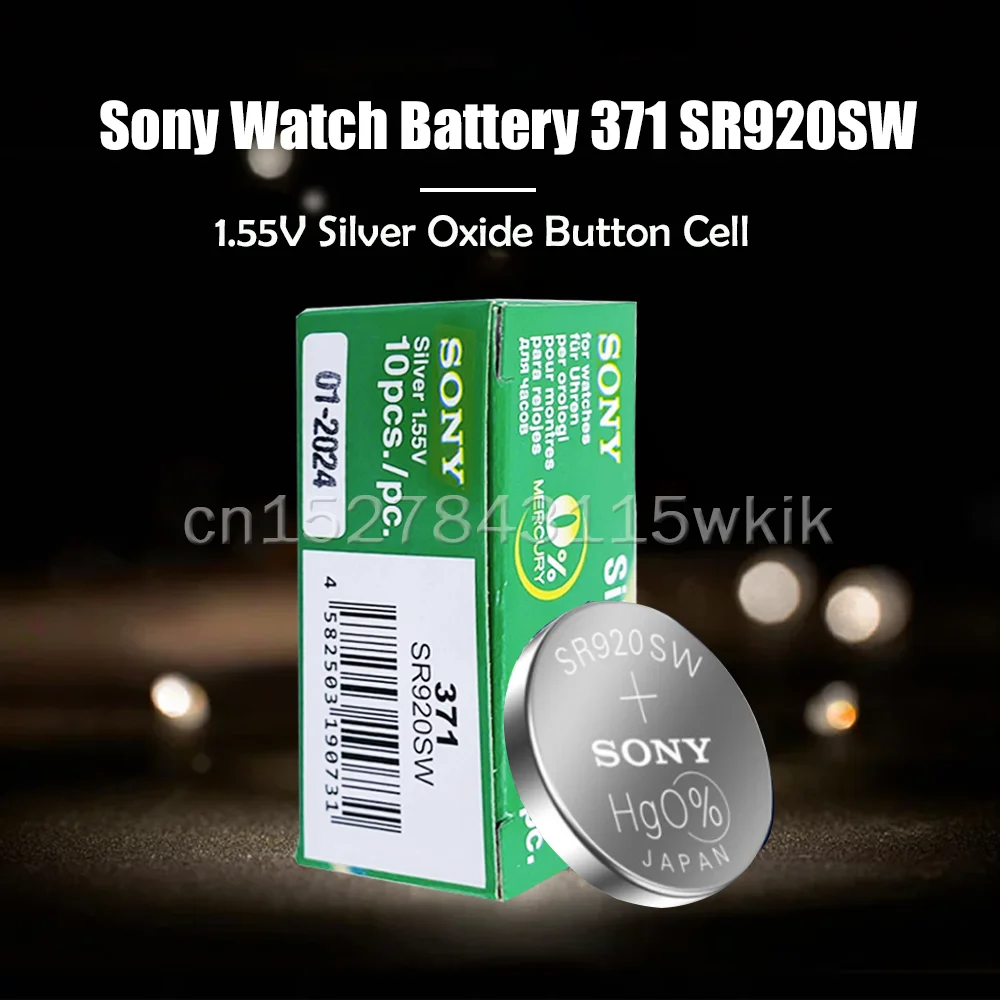 coin battery 20PCS Sony 371 SR920SW AG6 920 LR920 LR69 171 370A 371A 1.55V Silver Oxide Watch Battery Single Grain Packing Button Cell Coin canon battery