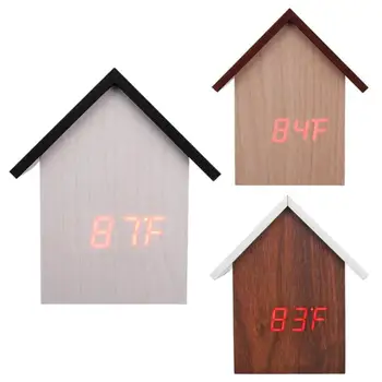 

LED Digital Voice Control Alarm Clock Thermometer Desktop Snooze Table Clock Free Switching Celsius and Fahrenheit Display